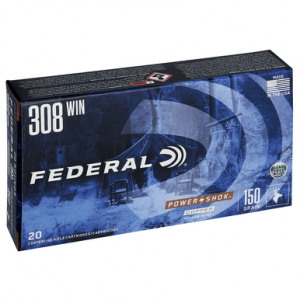 eral 308150LFA Power-Shok 308 Win 150 Gr Copper Hollow Point 20 Bx/ 10 Cs Ammo