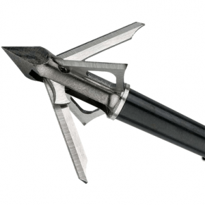 Muzzy 298 Trocar HBX Broadhead Chisel Tip Stainless Steel Ferrule Blades 100 gr/3 Per Pack