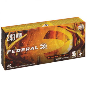 eral F243FS1 Fusion 243 Win 95 Gr Fusion Soft Point 20 Per Box Ammo