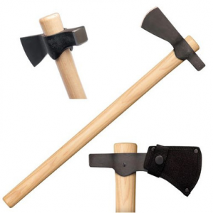 Cold Steel CS-90TH Trail Hawk 2.25" Black 1055 Carbon Steel Blade American Hickory Handle 22" Long