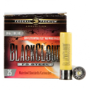 eral PWBX2093 Black Cloud FS Steel 20 Gauge 3 1 Oz 3 Shot 25 Bx/ 10 Cs Ammo