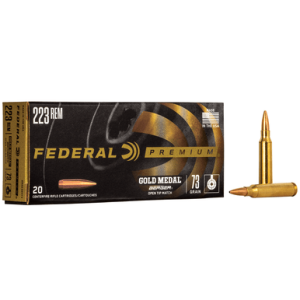 Federal Premium Gold Medal 223 Rem 73 gr Berger Open Tip Match Rifle Ammo