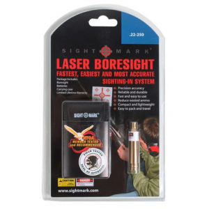 Sightmark SM39020 Boresight Red Laser for 22-250 Rem, 6.5 Creedmoor Brass Includes Battery Pack & Carrying Case