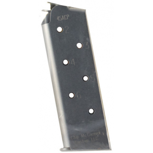 CMC Products Match Grade 7rd 45 ACP Caliber Fits 1911 Officer Stainless Steel Magazine - 14120