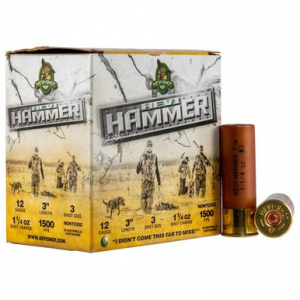 I-Shot HS28003 Hevi-Hammer 12 Gauge 3 1 1/4 Oz 3 Shot 25 Bx/ 10 Cs Ammo