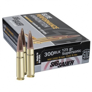  Sauer E300A120 Elite Match Grade 300 Blackout 125 Gr Open Tip Match (OTM) 20 Bx/ 25 Cs Ammo