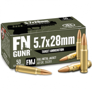 GUNR 5.7x28mm 40 Gr Full Metal Jacket 50 Per Box Ammo