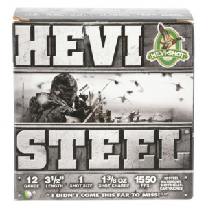 I-Shot HS65001 Hevi-Steel 12 Gauge 3.5 1 3/8 Oz 1 Shot 25 Bx/ 10 Cs Ammo