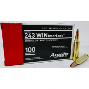 ila 243 Win 100 Gr InterLock Boat Tail Soft Point 20 Per Box Ammo