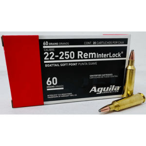 ila 22-250 Rem 60 Gr InterLock Boat Tail Soft Point 20 Per Box Ammo