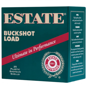 Estate 12GA 2 3/4" 9 Pellet 00 Buck Shot - 25rd Box HV12BK25