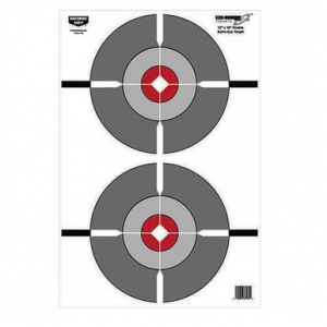 Birchwood Casey 37061 EZE-Scorer Double Bull's-Eye Bullseye Paper Target 12" x 18" 100 Per Pack
