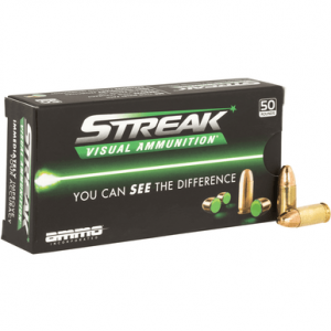 o Inc Streak Visual GREEN 9mm Luger 124 Gr Total Metal Case 50 Per Box Ammo