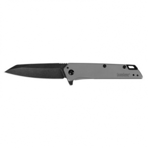 Kershaw 1365 Misdirect 2.90" Folding Reverse Tanto Plain Black Oxide BlackWash 4Cr13 Blade Gray Bead Blasted SS Handle