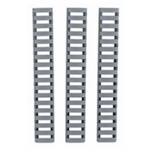 ERGO Low-Pro Picatinny Ladder Rail Cover 18 Slot 3 Pack Polymer Graphite Grey
