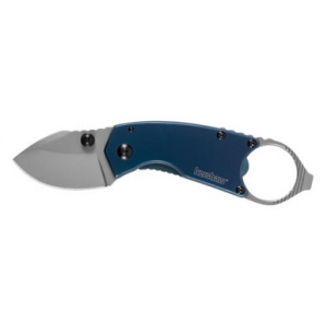 Kershaw 8710 Antic 1.70" Folding Drop Point Plain Bead Blasted 8Cr13MoV SS Blade Blue PVD Stainless Steel Handle