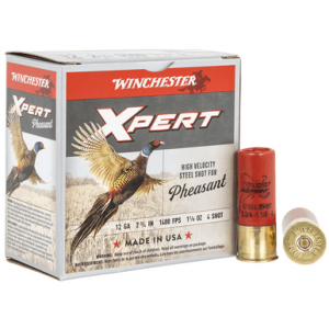 chester WEXP12H4 Xpert Pheasant Lead Free High Velocity 12 Gauge 2.75 1 1/8 Oz 1400 Fps 4 Shot 25 Per Box Ammo