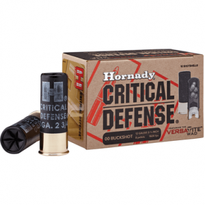 Hornady Critical Defense 12 GA 2 3/4" 00 Buckshot 8 Pellets 1600FPS Ammo - 10 Shotshells