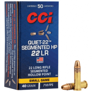  970 Quiet-22 Segmented HP 22 LR 40 Gr Segmented Hollow Point 50 Per Box/ 100 Case Ammo