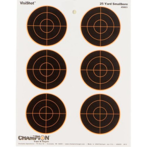 Champion Targets 45803 VisiShot Bullseye Hanging Paper Target 8.50" x 11" 10 Per Pack