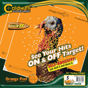 Caldwell Orange Peel Self-Adhesive 12" Turkey Target 5 Pack - 1175518