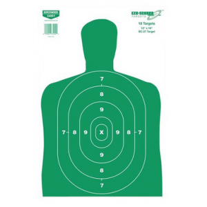 Birchwood Casey 37204 EZE-Scorer Green Target Silhouette Paper Target 12" x 18" 10 Per Pack