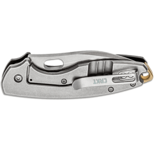 CRKT 5317D2 Pilar III 2.97" Folding Plain Stonewashed D2 Steel Blade Knife