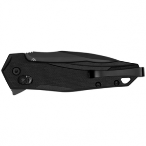 Kershaw 2041 Monitor Mid-Size 3" Folding Spear Point Plain Black Oxide D2 Knife