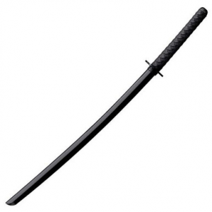 Cold Steel CS92BKKC Bokken Training Sword 30" Fixed Plain Black Polypropylene Blade 11.50" Black Imitation Cord Wrap Polypropylene Handle