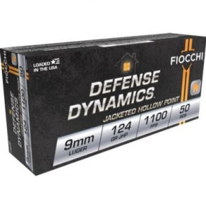 cchi 9APBHP Shooting Dynamics 9mm JHP 124gr 50rds Ammo