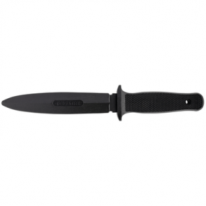 Cold Steel CS92R10D Peace Keeper I Rubber Trainer 7" Fixed Plain Blade Black Santoprene