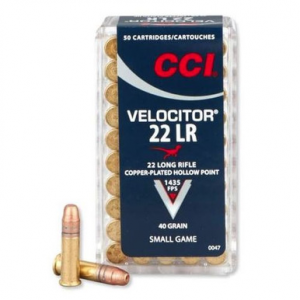  Velocitor 22LR 40GR HP 50RDS Ammo