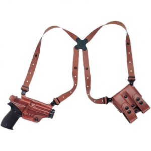 Galco MC290B Miami Classic Shoulder System Shoulder Fits Chest Up To 56" Black Leather Fits Kahr Arms Right Hand