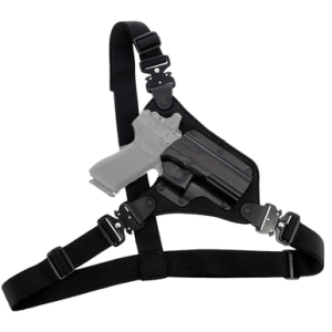 Galco HR228RB High Ready Chest Holster Size Fits Chest Up To 58", Black Kydex/Nylon, Compatible w/Glock 20/21, Harness Mount