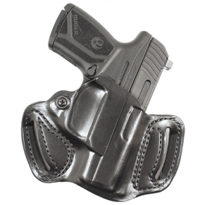 DeSantis Gunhide 086BA1ZZ0 Mini Slide Black Leather Fits Rost Martin RMIC Belt Loop Mount Right Hand