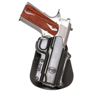 Fobus C21RP Standard Belt Roto Paddle Colt 45 Govt Commander/Officer/1911-Style Plastic Black