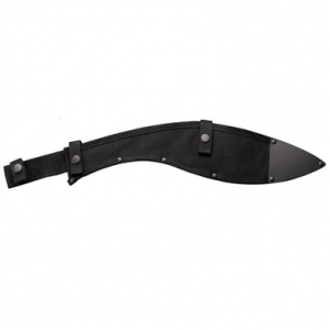 Cold Steel Kukri Plus with 13" Black Matte Baked-On Anti-Rust 1055 Carbon Steel Blade, Black Polypropylene Handle, 18" Long, Includes Sheath - CS97KMPS