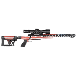 Howa M1500 APC Chassis Gen2 6.5 Creedmoor 10+1 16.25" Barrel, American Flag Cerakote Receiver, American Flag 6 Position Luth-AR MBA-4 with Aluminum Chassis Stock, Black Polymer Grip - HFLG65C16