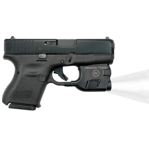 Crimson Trace LTG-777 Lightguard - Black Anodized, 110 Lumens White LED Light, Fits Glock 26/27/33 - 0183301
