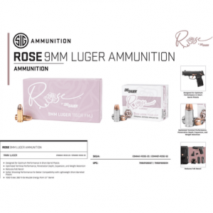  Sauer Rose 9mm Luger 115 Gr Full Metal Jacket 50 Per Box Ammo