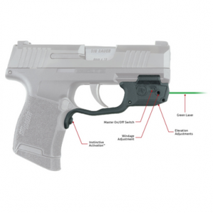 Crimson Trace LG-422G Laserguard - Black, Green Laser Sight, Fits Sig Sauer P365 - 0181601