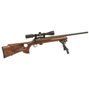 Crickett KSA20030 722 Varmint Package 22 LR 7+1 20" Walnut Fixed Thumbhole Stock Blued Right Hand W/Scope,Rings,Bipod and Case