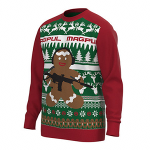 Magpul Ugly Christmas GingARbread Man Multi-Color, Cotton/Acrylic, Long Sleeve, Large - MAG1198975L