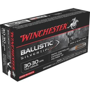 Winchester Ammo Ballistic Silvertip 30-30 Win 150 gr Rapid Controlled Expansion Polymer Tip - SBST3030