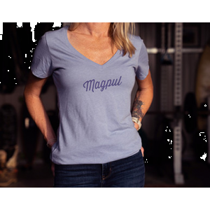 Magpul Rover Script Women's Orchid Heather Cotton/Polyester Short Sleeve Small - MAG1336530S