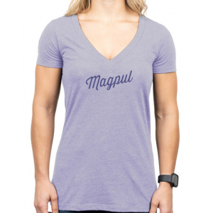 Magpul Rover Script Women's Orchid Heather Cotton/Polyester Short Sleeve 2XL - MAG13365302X