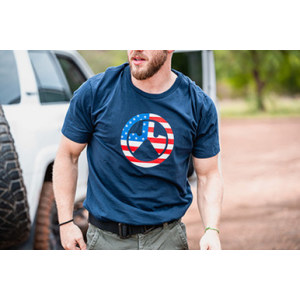 Magpul Independence Icon Navy Cotton/Polyester Short Sleeve Medium - MAG1281410M