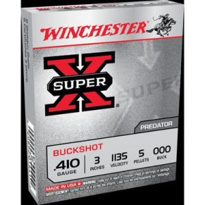 Winchester Ammo Super X 410 Gauge 3" 5 Pellets 000 Buck Shot - XB413