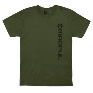 Magpul Vertical Logo Olive Drab Cotton Short Sleeve Small - MAG1113316S
