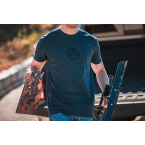 Magpul Icon Logo CVC Navy Heather Cotton/Polyester Short Sleeve Small - MAG1115411S